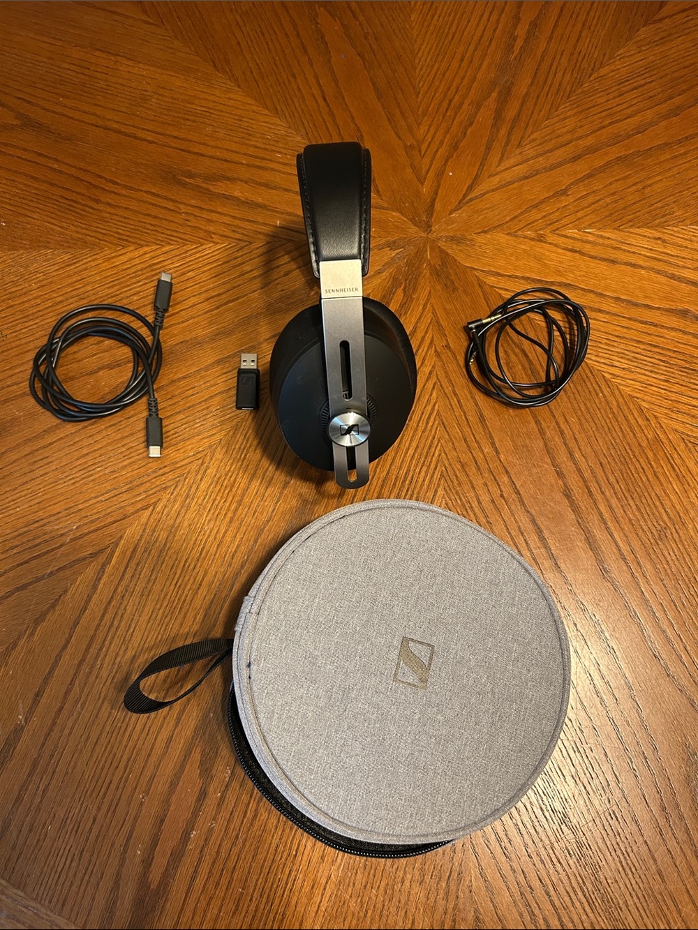 Sennheiser Black Over-Ear Headphones with Silver Accents